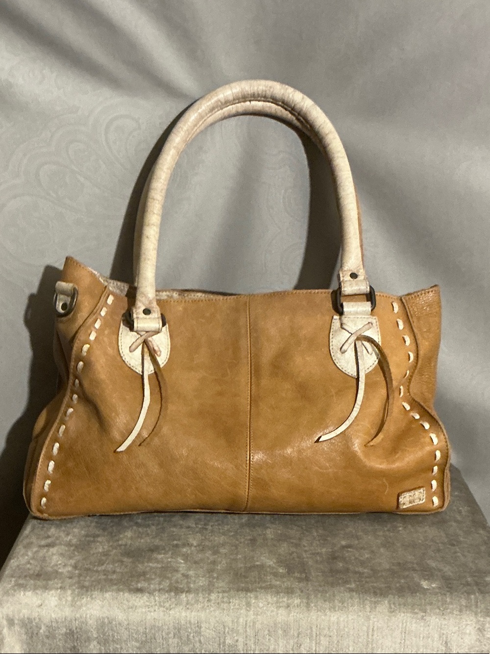 Bed Stu Distressed Leather Satchel Bag